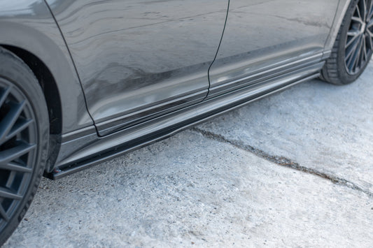 Seitenschweller Ansatz für Volkswagen Passat R-Line B8 schwarz matt