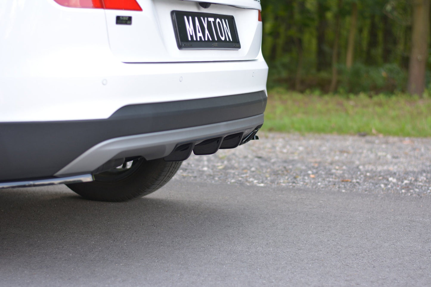 Diffusor Heck Ansatz für Hyundai Tucson Mk3 Facelift Carbon Look