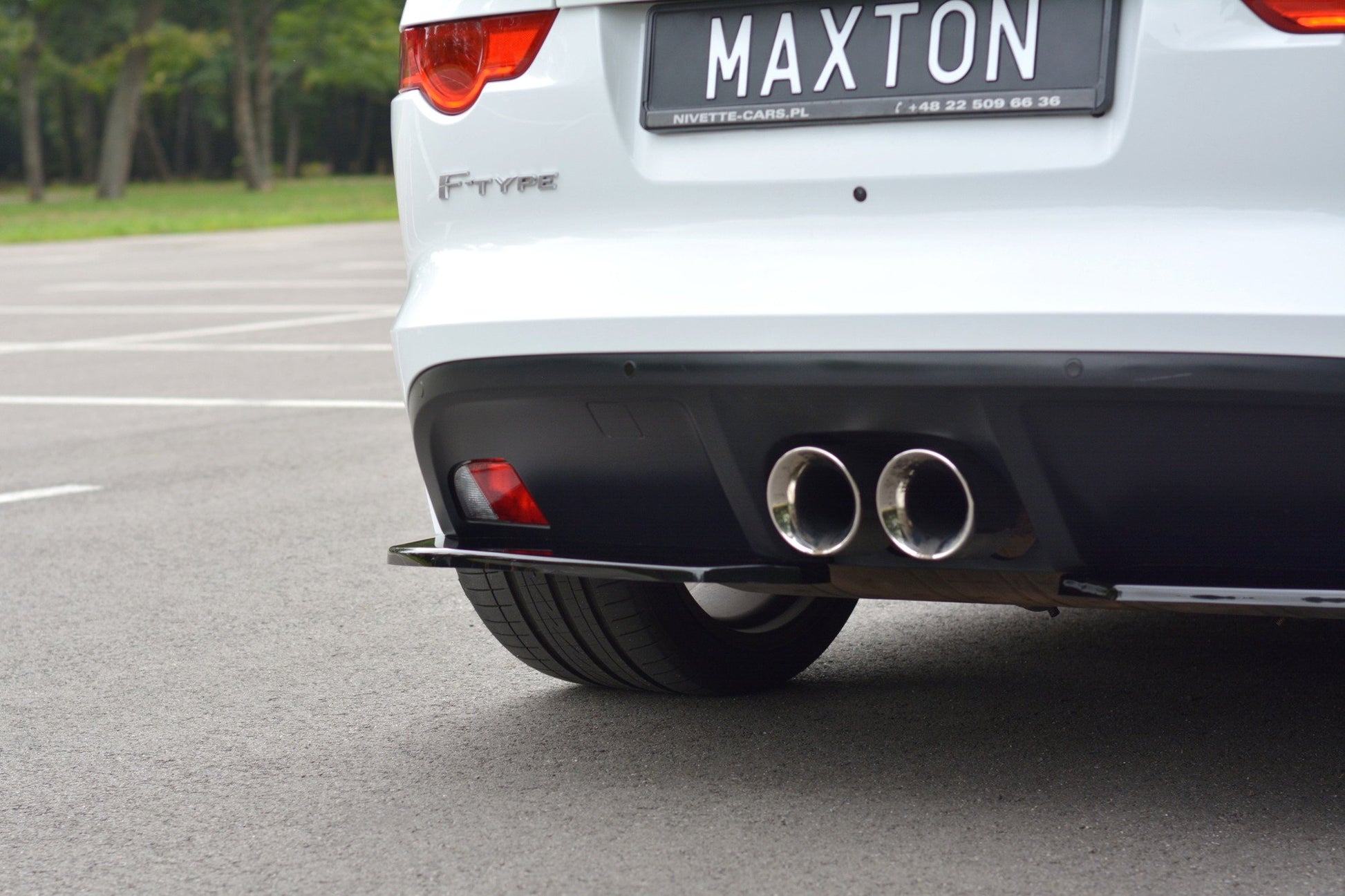 Heck Ansatz Flaps Diffusor für JAGUAR F-TYPE Carbon Look