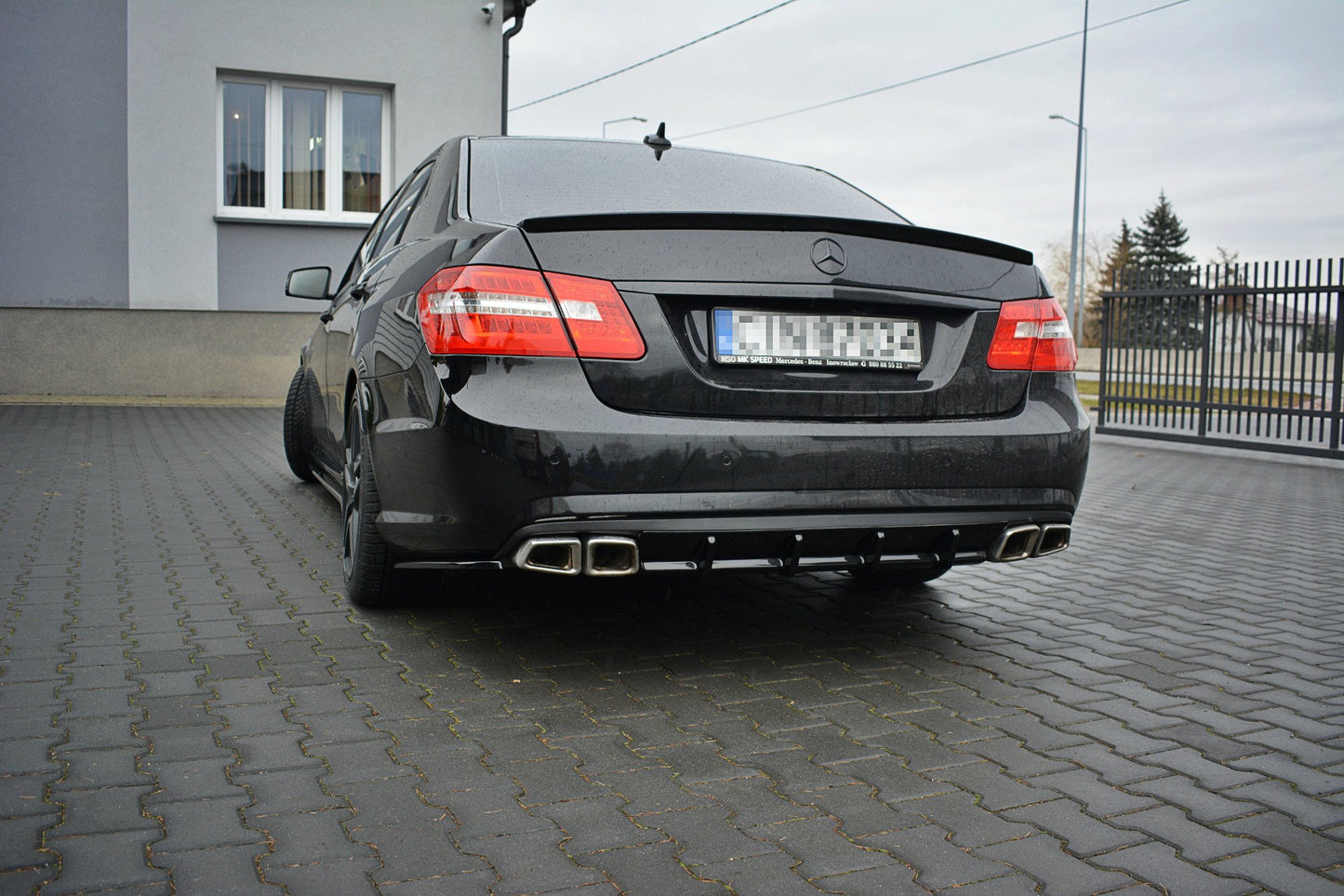 Diffusor Heck Ansatz für Mercedes E63 AMG W212  Carbon Look