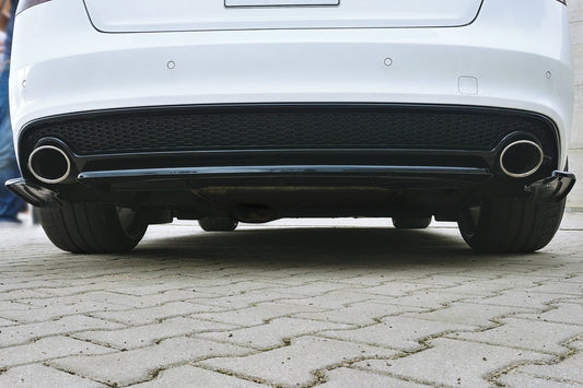 Mittlerer Diffusor Heck Ansatz für AUDI A5 S-LINE Facelift  schwarz Hochglanz