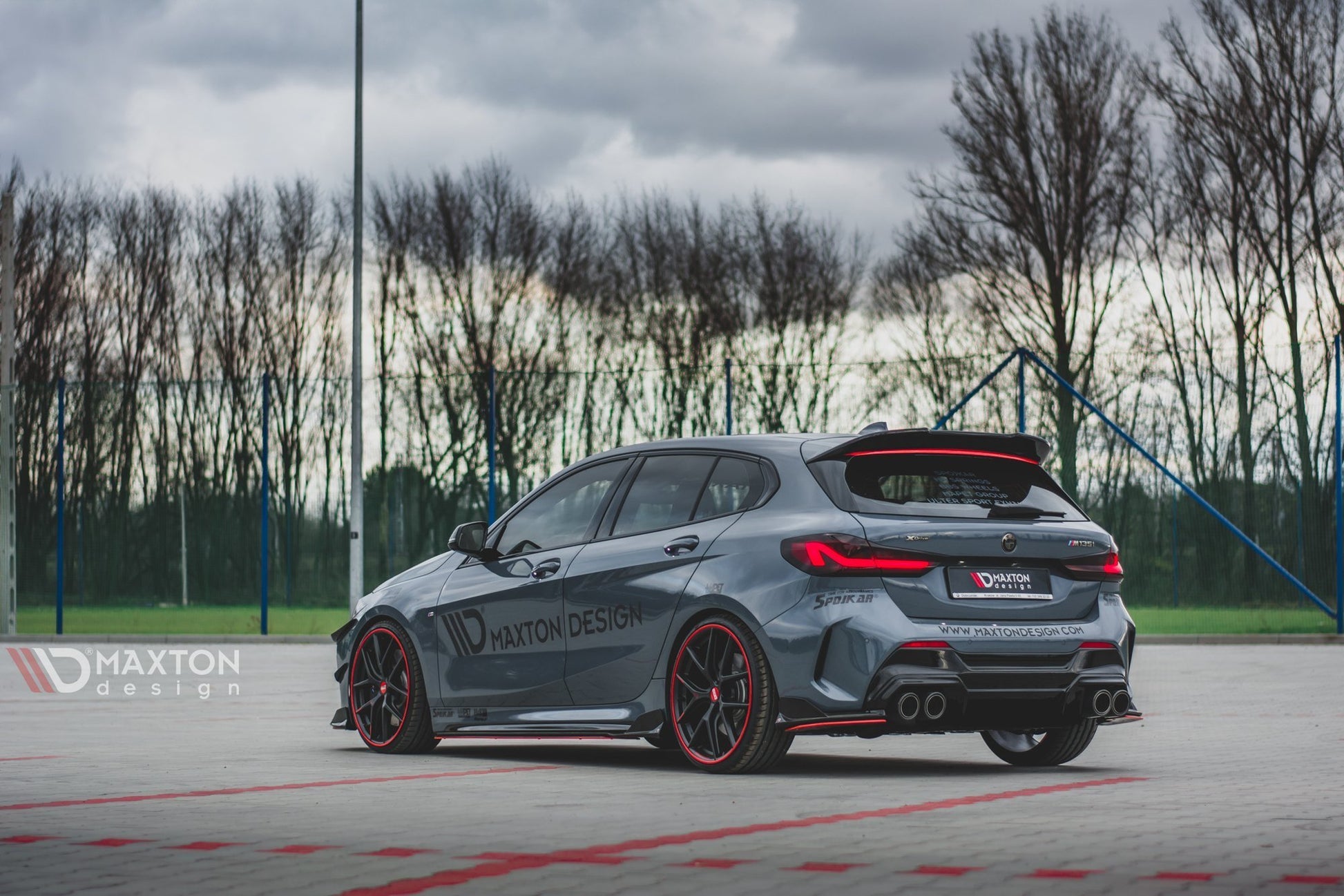 Diffusor Heck Ansatz V.2 für BMW 1er F40 M-Paket/ M135i schwarz matt