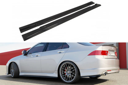 Seitenschweller Ansatz für HONDA ACCORD VII TYPE-S schwarz matt