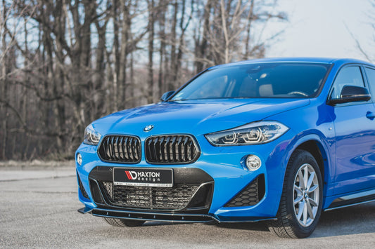 Front Ansatz für BMW X2 F39 M-Paket schwarz Hochglanz