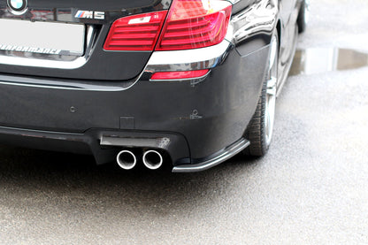 Heck Ansatz Flaps Diffusor für BMW M5 F10 schwarz Hochglanz