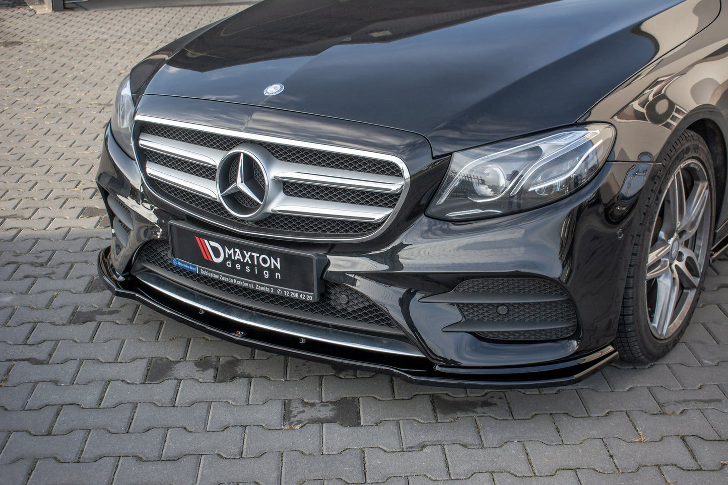Front Ansatz für Mercedes-Benz  E43 AMG / AMG-Line W213 schwarz matt