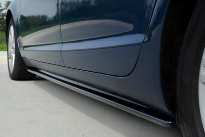 Seitenschweller Ansatz für Audi A6 S-Line C6 / C6 FL schwarz matt