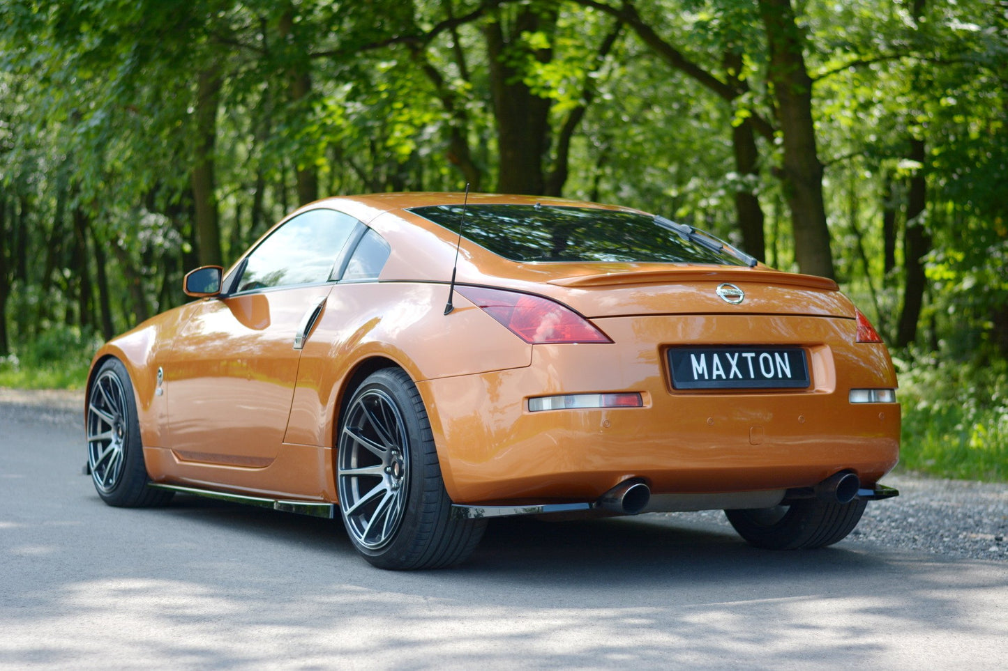 Heck Ansatz Flaps Diffusor für NISSAN 350Z Carbon Look