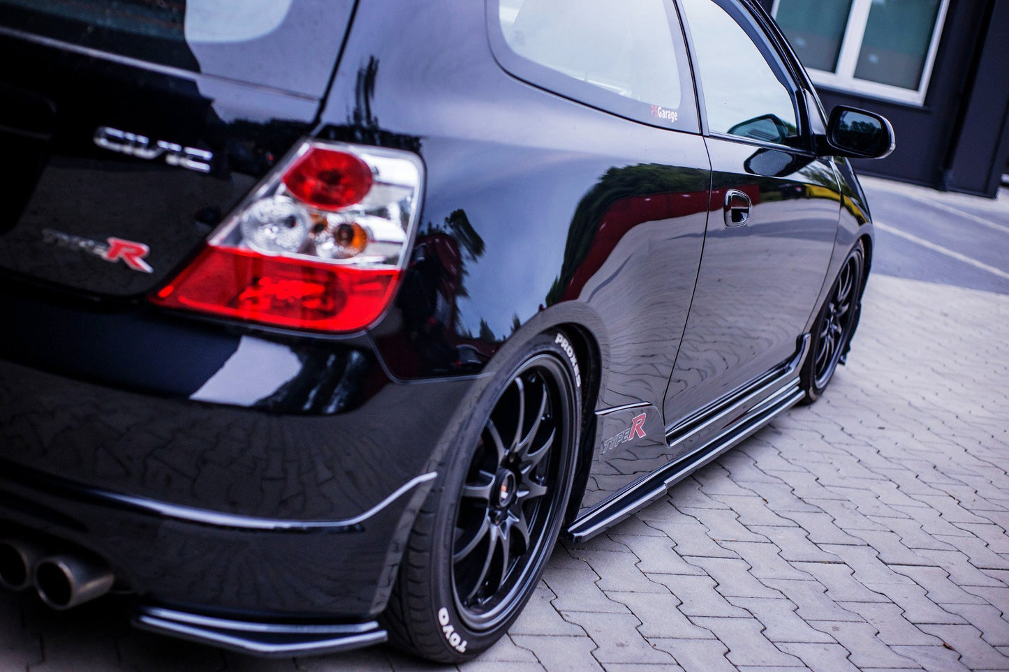 Seitenschweller Ansatz für HONDA CIVIC EP3 (MK7) TYPE-R/S FACELIFT schwarz matt