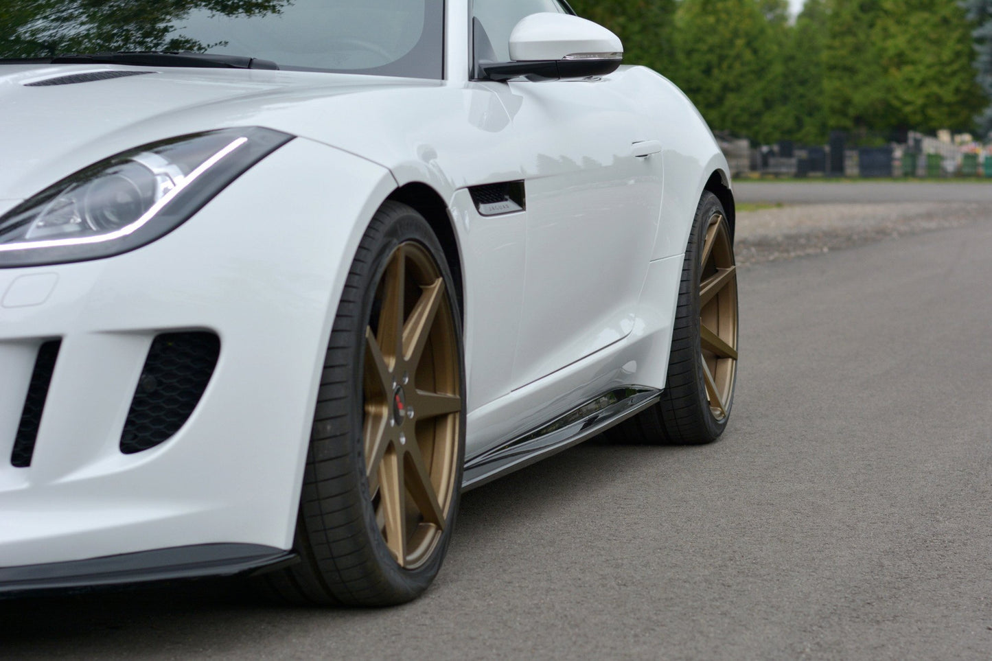 Seitenschweller Ansatz für JAGUAR F-TYPE schwarz matt