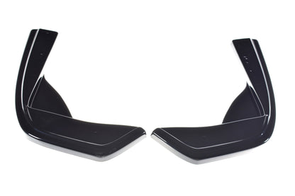 Heck Ansatz Flaps Diffusor für MERCEDES- BENZ C43 AMG W205 schwarz matt
