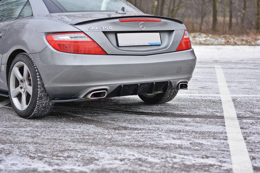 Diffusor Heck Ansatz für Mercedes SLK R172 schwarz matt