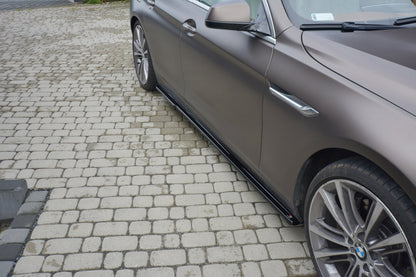 Seitenschweller Ansatz für BMW 6er GRAN COUPÉ schwarz Hochglanz