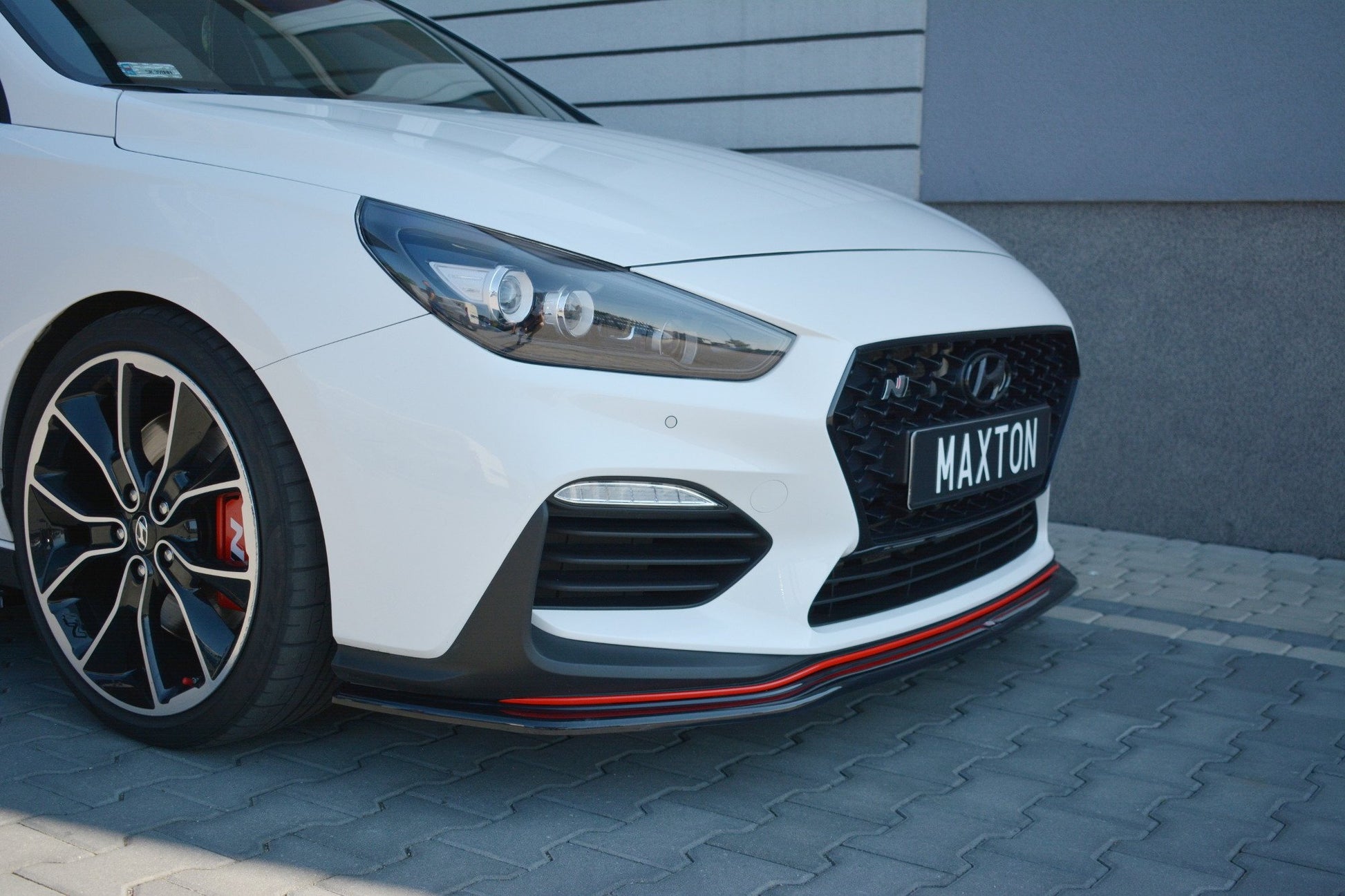 Front Splitter V.2 Hyundai I30 N Mk3 Hatchback / Fastback schwarz Hochglanz