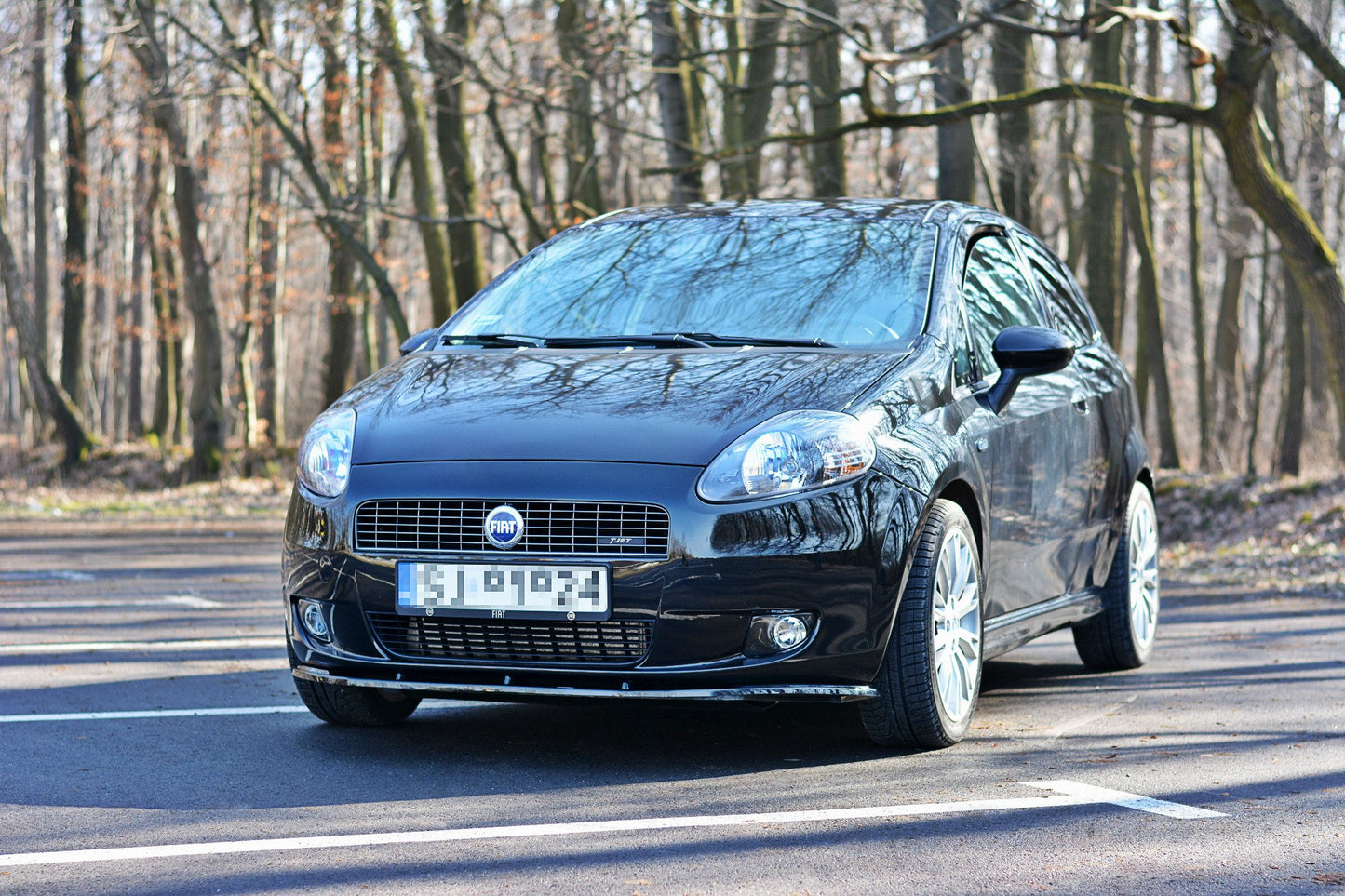 Front Ansatz für FIAT GRANDE PUNTO STANDARD schwarz matt