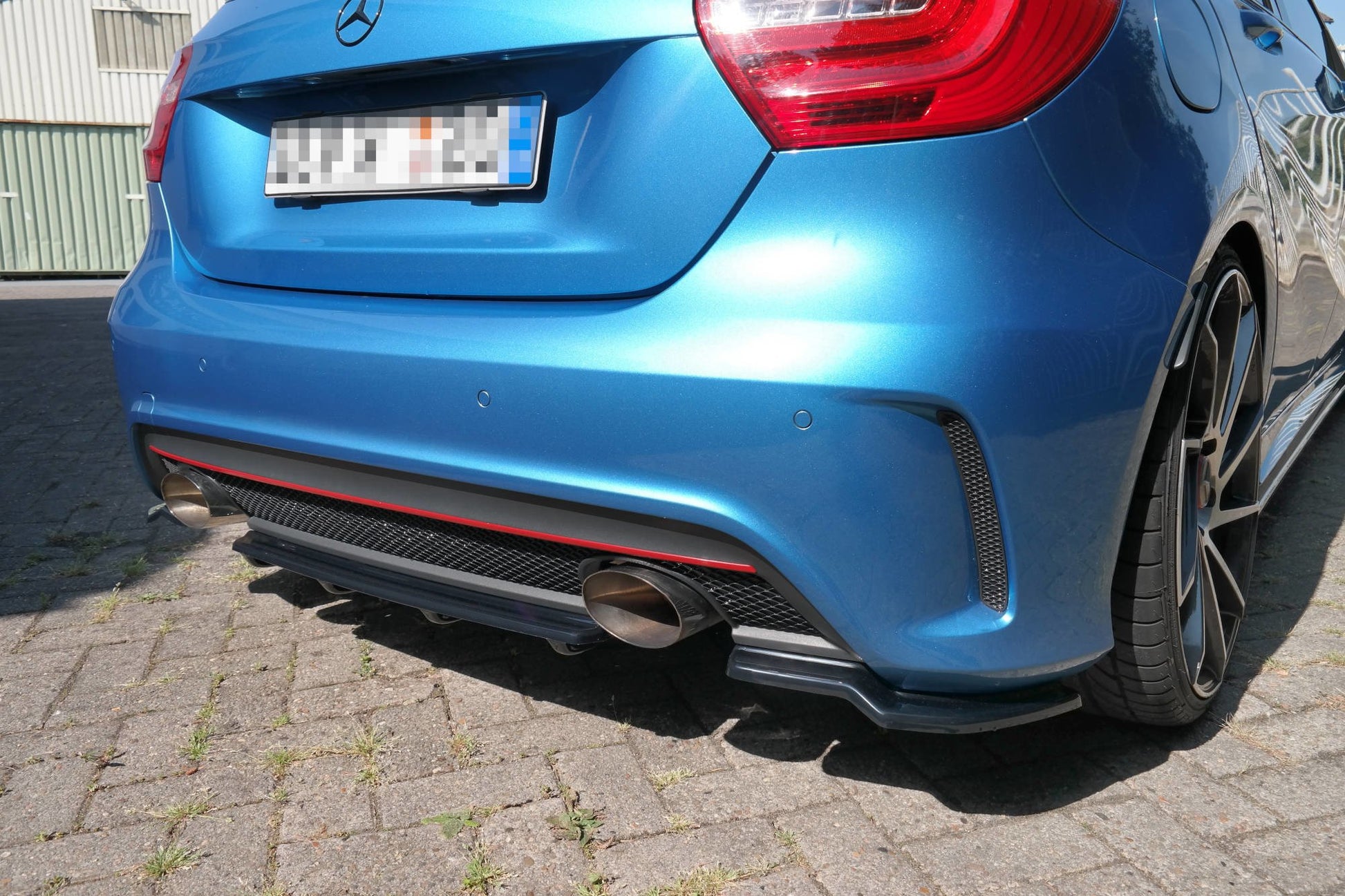 Mittlerer Diffusor Heck Ansatz für im DTM LOOK Mercedes W176 AMG-LINE vor Facelift Carbon Look