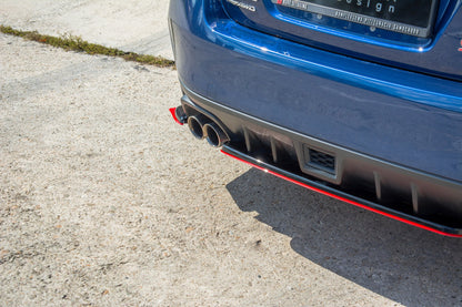 Mittlerer Diffusor Heck Ansatz passend für V.2 SUBARU WRX STI schwarz matt