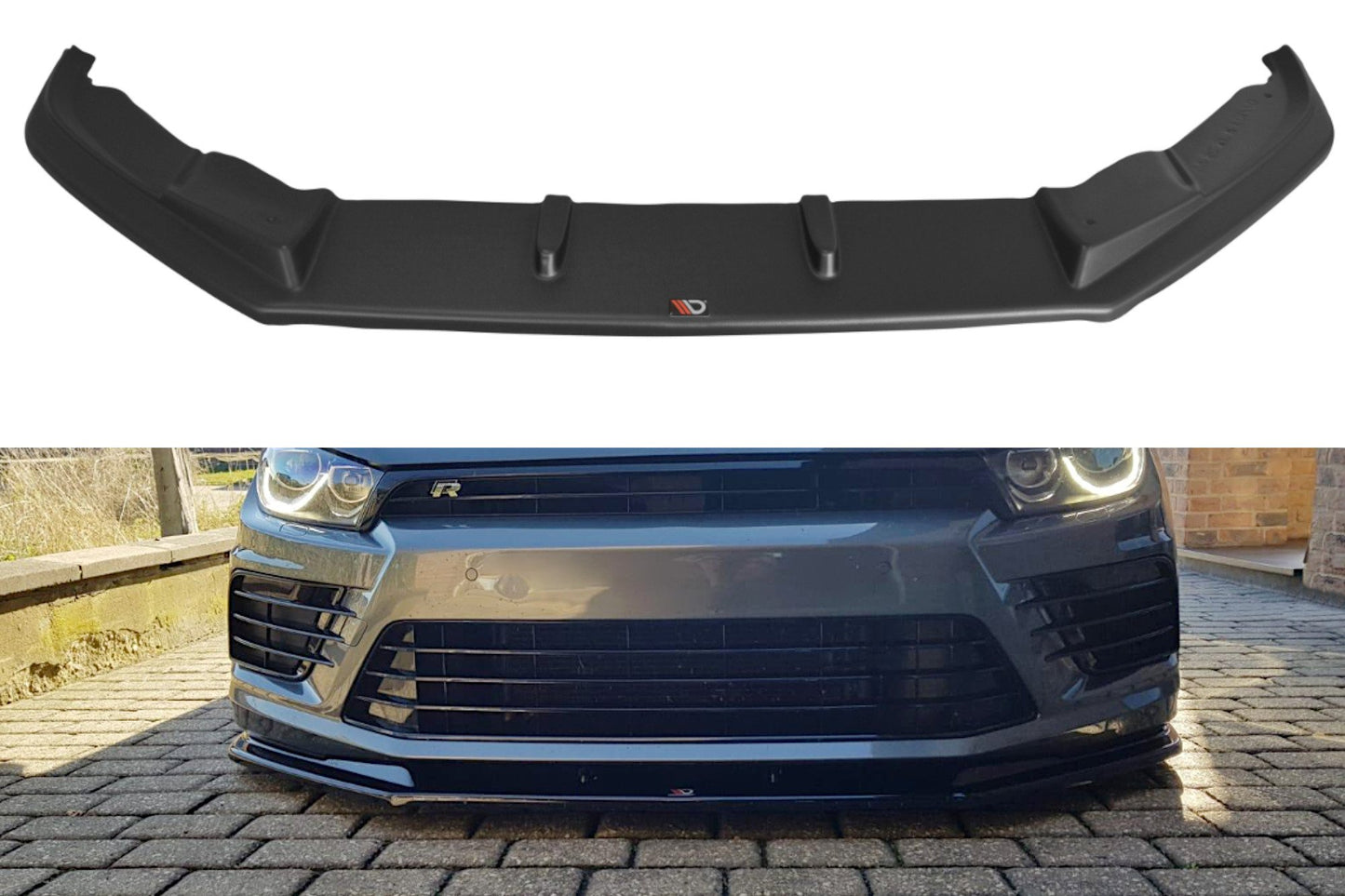 Front Ansatz V.1 für VOLKSWAGEN SCIROCCO MK.3 R FACELIFT Carbon Look