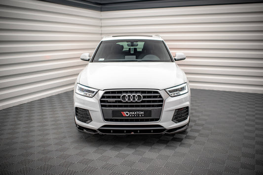 Front Ansatz V.1 für Audi Q3 8U Facelift schwarz Hochglanz