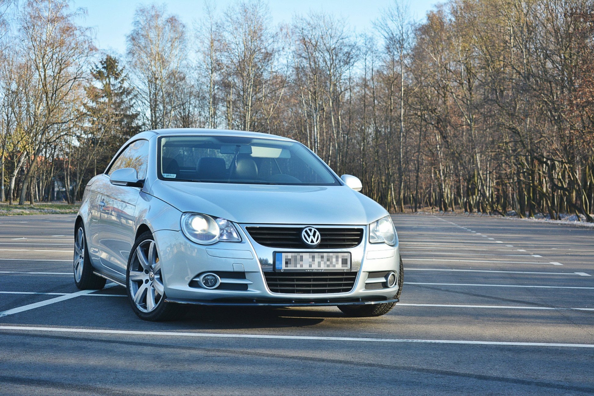 Seitenschweller Ansatz für VW EOS schwarz matt