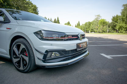 Front Ansatz V.3 für VW Polo GTI Mk6 schwarz Hochglanz