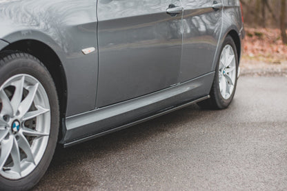 Seitenschweller Ansatz für BMW 3er E90/E91 Facelift Carbon Look