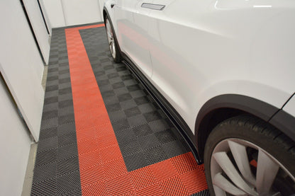 Seitenschweller Ansatz für V.1 für TESLA MODEL X Carbon Look