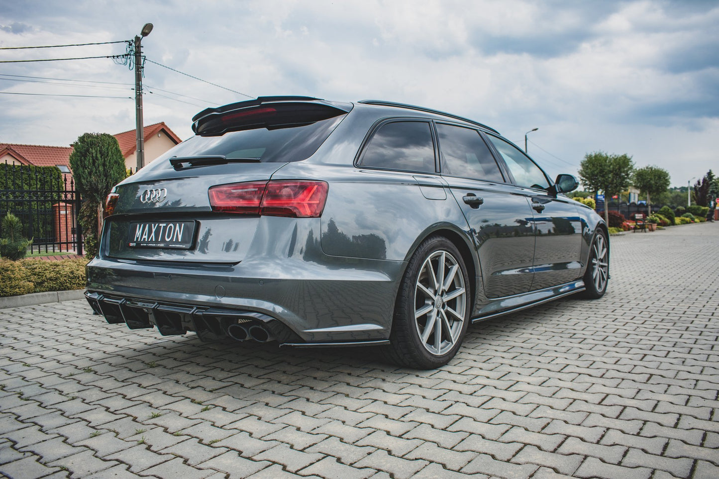 Dokładki Progów Audi S6 / A6 S-Line C7 FL  schwarz matt
