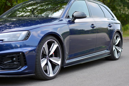 Seitenschweller Ansatz für Audi RS4 B9  Carbon Look