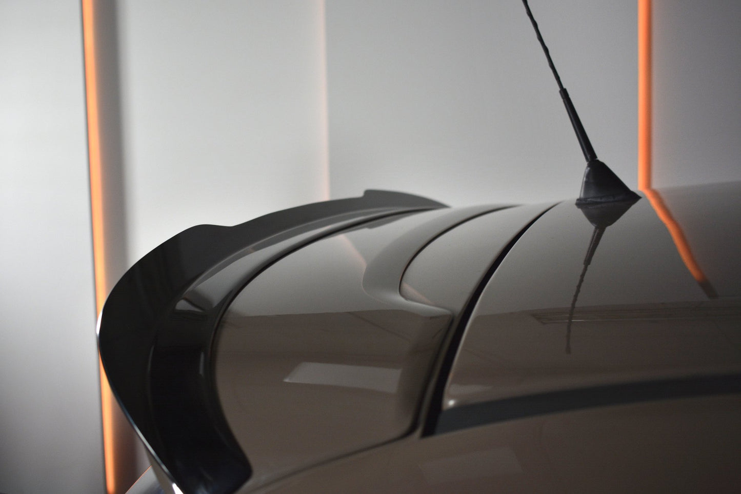Spoiler CAP für FIAT 500 HATCHBACK SPORT vor Facelift schwarz matt