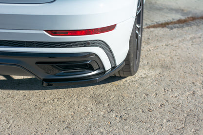 Heck Ansatz Flaps Diffusor für Audi Q8 S-line Carbon Look