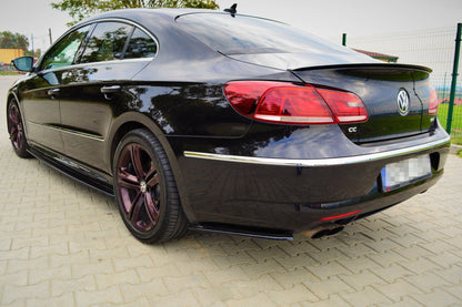 Heck Ansatz Flaps Diffusor für  VOLKSWAGEN CC R-LINE Carbon Look