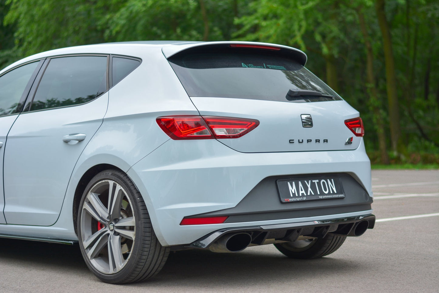 Diffusor Heck Ansatz für Seat Leon III Cupra schwarz matt