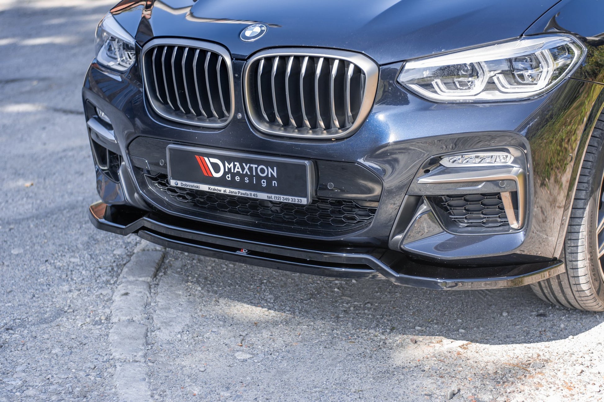 Front Ansatz für  BMW X4 M-Paket G02 schwarz matt