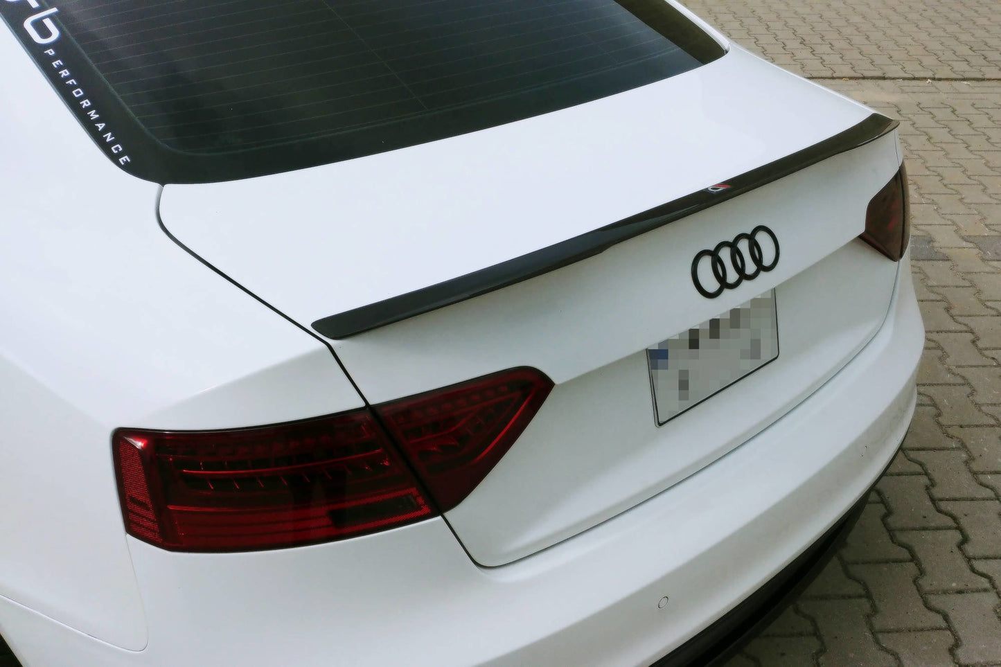 Spoiler CAP für Audi S5 / A5 / A5 S-Line 8T / 8T FL Coupe schwarz Hochglanz