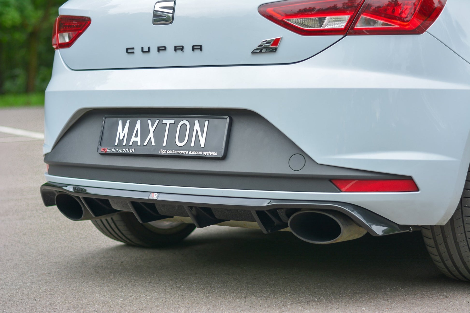 Diffusor Heck Ansatz für Seat Leon III Cupra schwarz matt