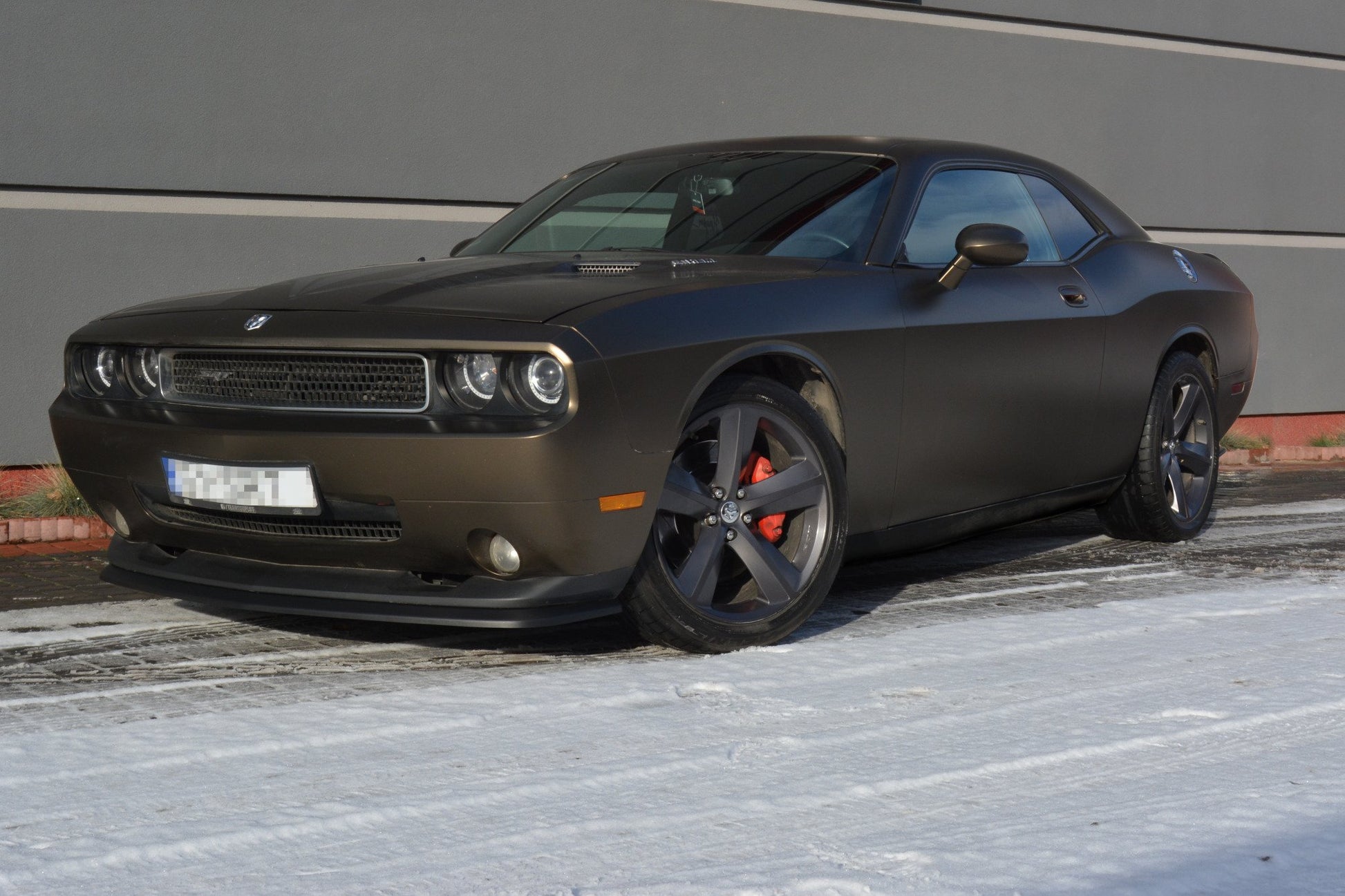 Front Ansatz für DODGE CHALLENGER MK3. PHASE-I SRT8 COUPE  schwarz matt