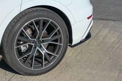Heck Ansatz Flaps Diffusor für Audi Q8 S-line Carbon Look