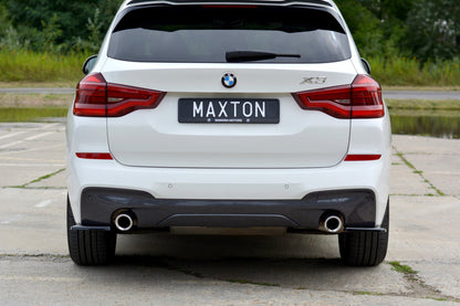Heck Ansatz Flaps Diffusor für BMW X3 G01 M Paket schwarz Hochglanz