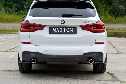 Heck Ansatz Flaps Diffusor für BMW X3 G01 M Paket schwarz Hochglanz