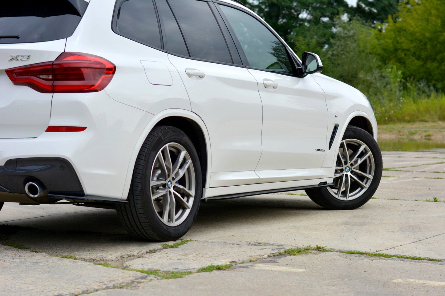 Seitenschweller Ansatz für BMW X3 G01 M Paket schwarz Hochglanz