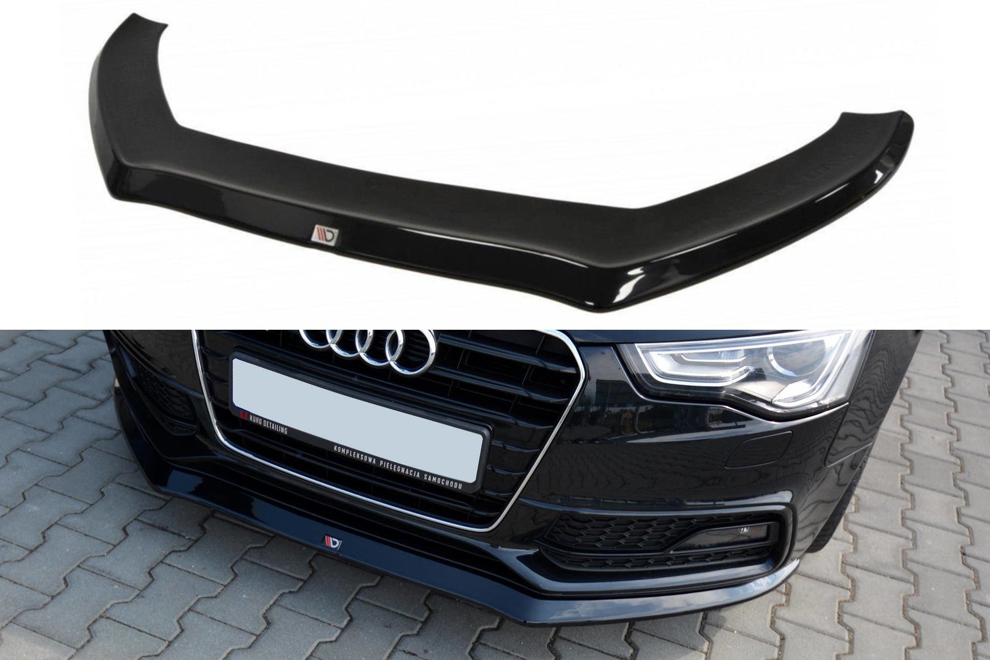 Front Ansatz V.1 für Audi S5 / A5 S-Line 8T FL schwarz Hochglanz