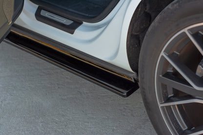 Seitenschweller Ansatz für Audi Q8 S-line schwarz matt