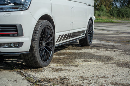 Seitenschweller Ansatz für Volkswagen T6 schwarz Hochglanz