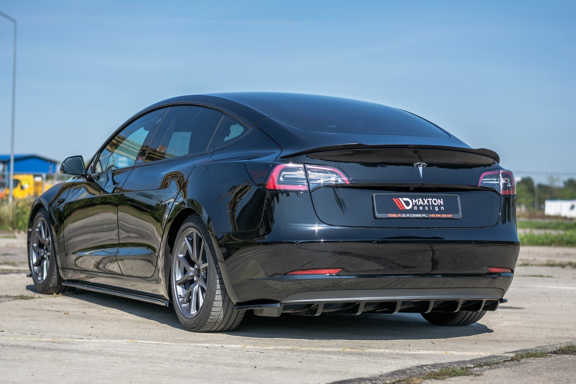 Spoiler CAP für Tesla Model 3 schwarz matt