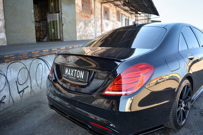 Spoiler CAP für Mercedes S-KLASSE W222 schwarz Hochglanz