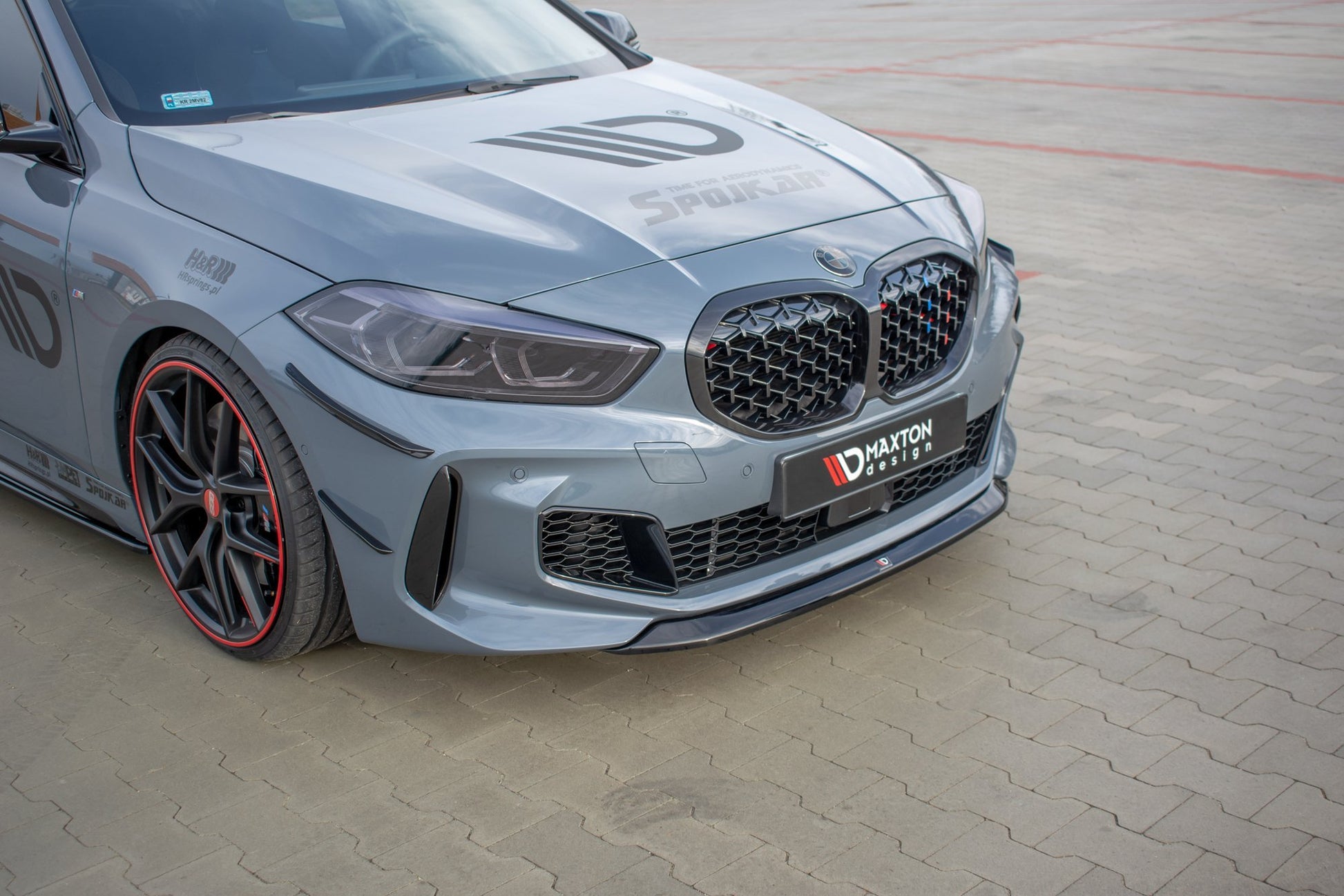Front Ansatz V.2 für BMW 1er F40 M-Paket/ M135i  schwarz matt
