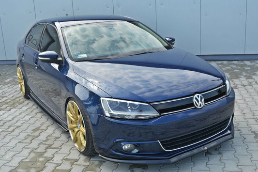 Front Ansatz V.2 für VOLKSWAGEN JETTA MK6 SEDAN vor Facelift Carbon Look