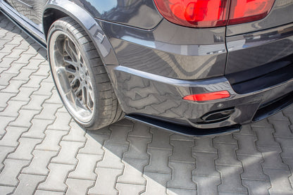 Heck Ansatz Flaps Diffusor für BMW X5 E70 Facelift M Paket schwarz matt