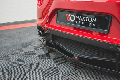 Mittlerer Diffusor Heck Ansatz für Alfa Romeo 4C schwarz matt